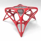 Moderní skleněný konferenční stolek a Adamantx® Lunar Table # 2 Viadurini