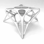 Moderní skleněný konferenční stolek a Adamantx® Lunar Table # 2 Viadurini