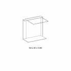 Moderní kovový a uzený nebo čirý skleněný konferenční stolek vyrobený v Itálii - Teilor Viadurini