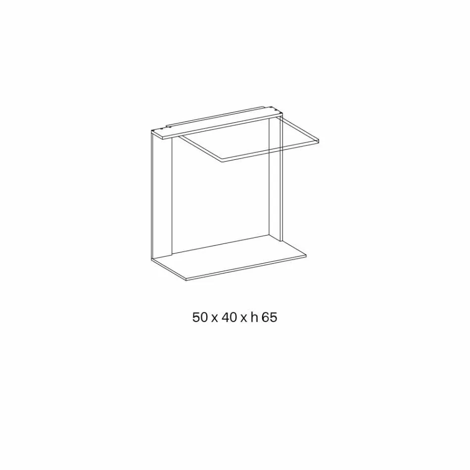 Moderní kovový a uzený nebo čirý skleněný konferenční stolek vyrobený v Itálii - Teilor Viadurini