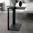 Moderní kovový a uzený nebo čirý skleněný konferenční stolek vyrobený v Itálii - Teilor Viadurini