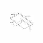 Moderní konferenční stolek s uzenou skleněnou deskou a kovovou základnou vyrobené v Itálii - Scoby Viadurini