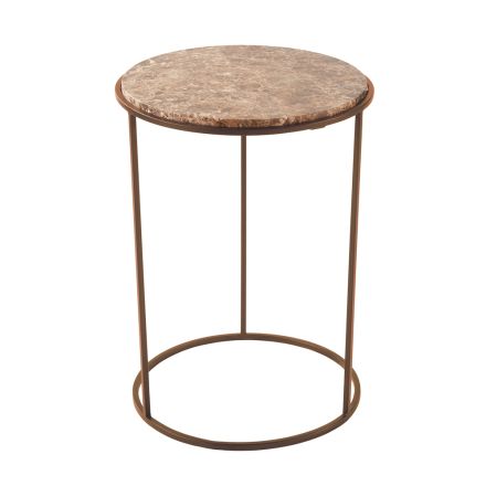 Moderní kulatý konferenční stolek z vysoce kvalitního kovu a mramoru - Raphael Viadurini