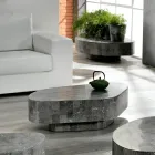 Moderní konferenční stolek ve tvaru fosilního kamene - Bowie Viadurini