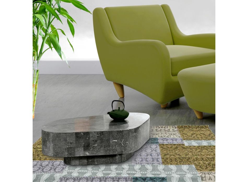 Moderní konferenční stolek ve tvaru fosilního kamene - Bowie Viadurini