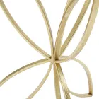 Zlatý železný konferenční stolek s kulatou zrcadlovou deskou - Umari Viadurini