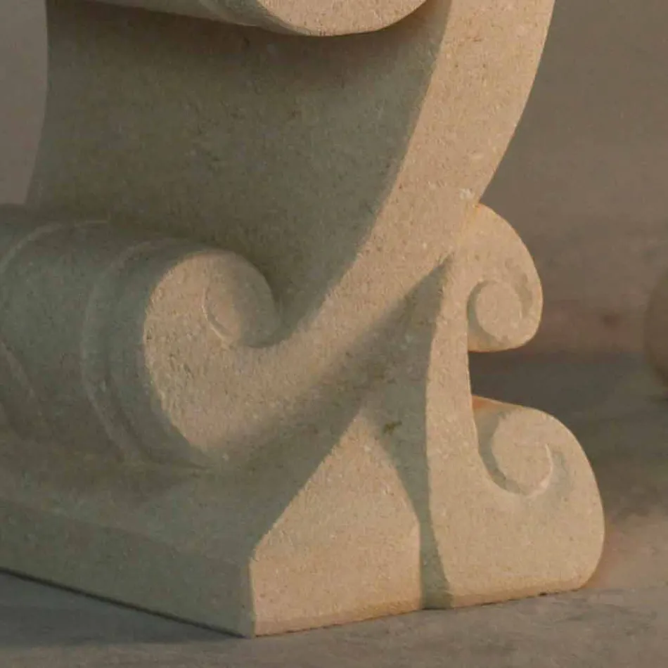 Oválný konferenční stolek v kamenném a krystalovém provedení Aracne-S Viadurini