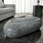 Oválný konferenční stolek v moderním fosilním kameni - Avenue Viadurini