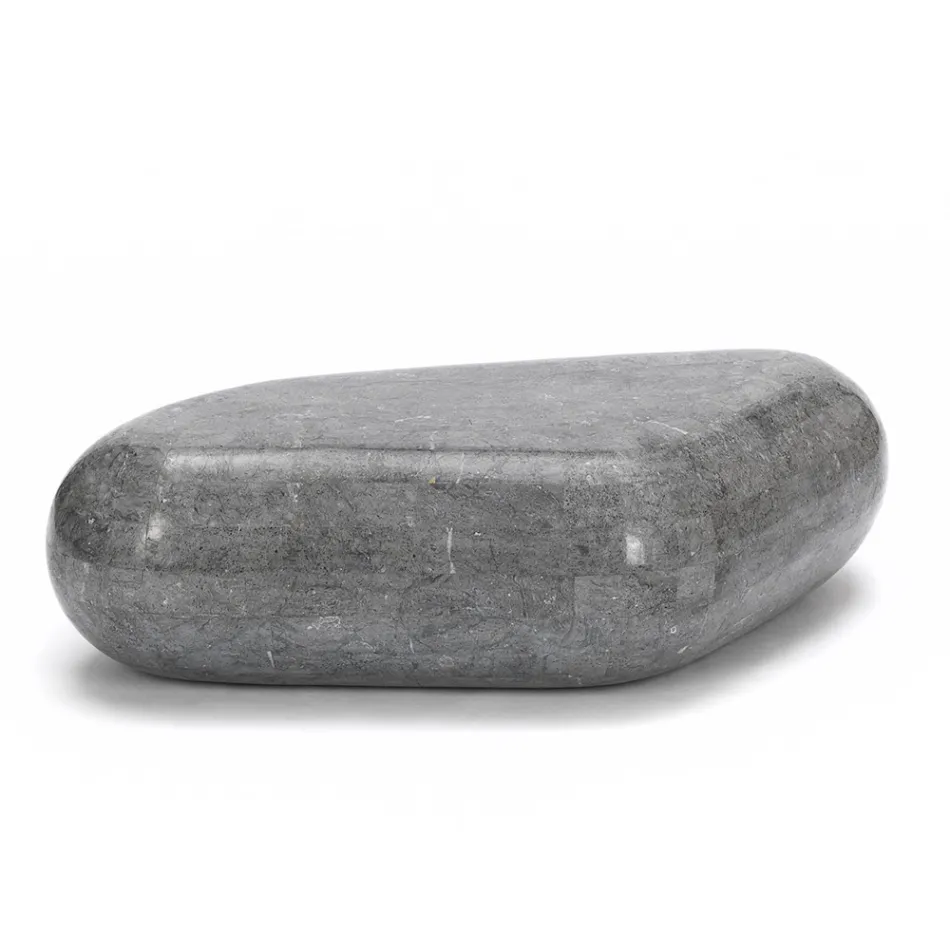 Oválný konferenční stolek v moderním fosilním kameni - Avenue Viadurini