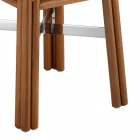 Venkovní konferenční stolek z přírodního nebo černého dřeva, 2 velikosti - Suzana Viadurini