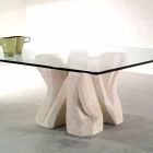 Náměstí petra a křišťálový konferenční stolek, moderní design Kos Viadurini