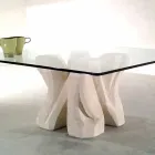 Náměstí petra a křišťálový konferenční stolek, moderní design Kos Viadurini