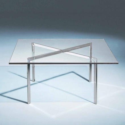 Konferenční stolek z tvrzeného skla vyrobený v Itálii - Madrid Viadurini