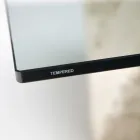 Obdélníkový konferenční stolek se základnou z bílého fosilního kamene - Gardenia Viadurini