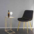 Obdélníkový konferenční stolek z moderního železa a skla - Albertino Viadurini