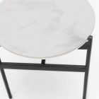 Moderní design Keramický a kovový kulatý konferenční stolek - Gaduci Viadurini