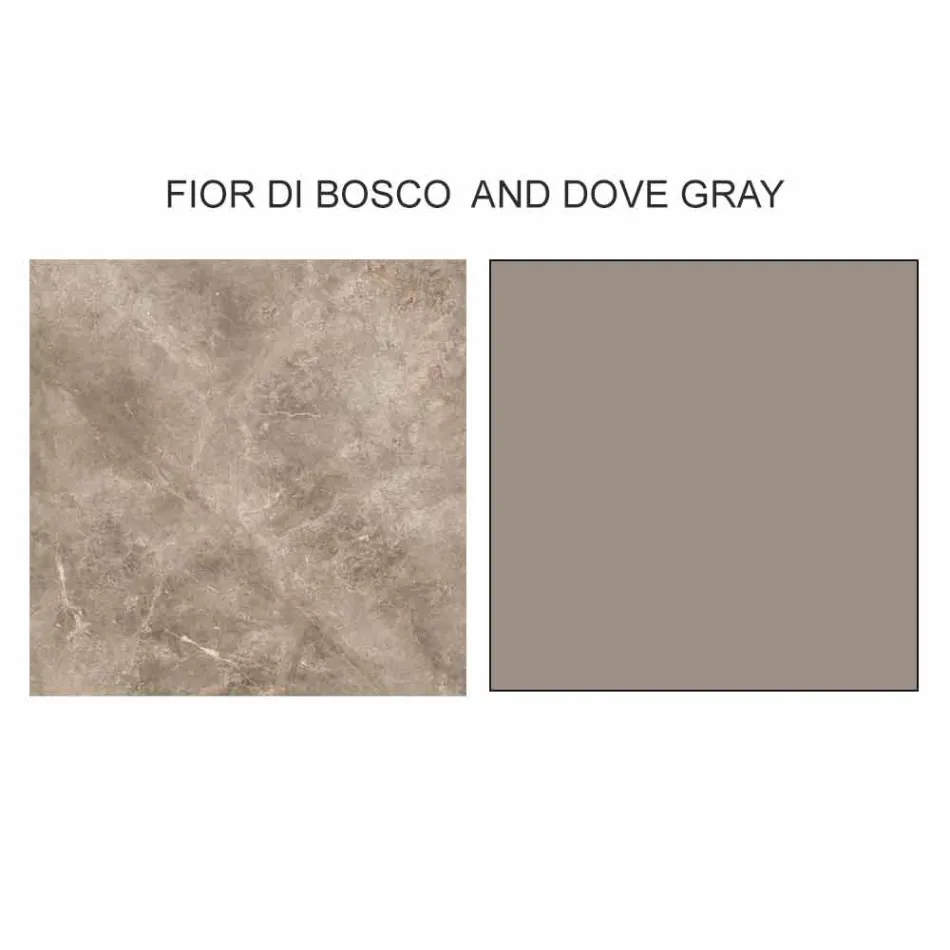 Kulatý designový konferenční stolek z kameniny a jasanu vyrobený v Itálii - Bering Viadurini