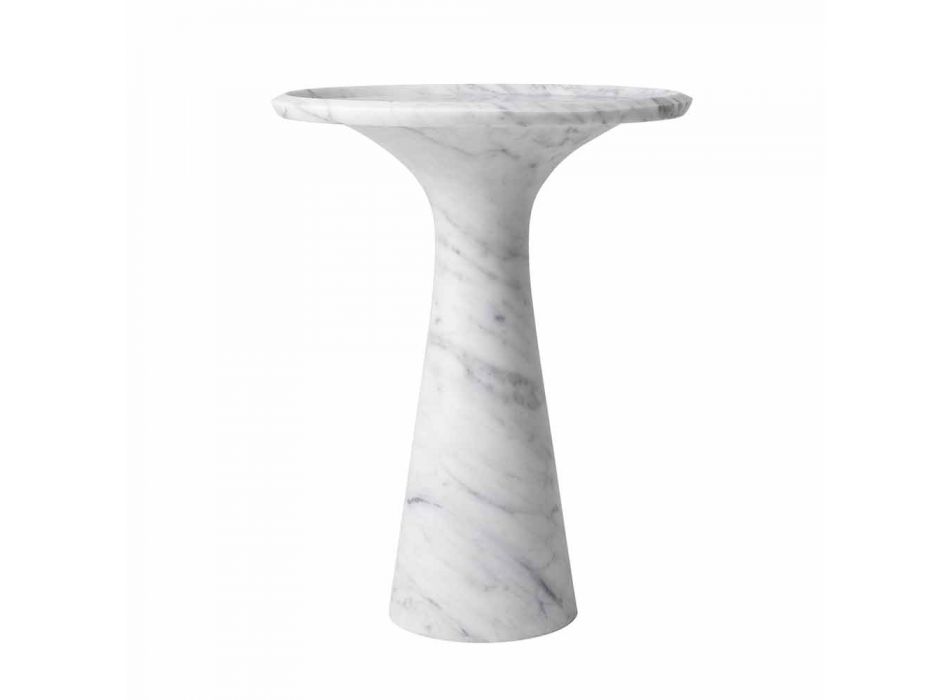 Kulatý konferenční stolek v bílém mramoru Carrara - Udine Viadurini