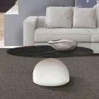 Kulatý konferenční stolek z keramiky a kovu vyrobený v Itálii - Livigno Viadurini