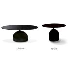 Kulatý konferenční stolek z keramiky a kovu vyrobený v Itálii - Livigno Viadurini