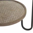 Kulatý konferenční stolek ze železa a MDF moderního designu - Luther Viadurini