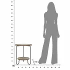 Kulatý konferenční stolek ze železa a MDF moderního designu - Luther Viadurini