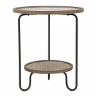 Kulatý konferenční stolek ze železa a MDF moderního designu - Luther Viadurini