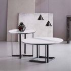 Kulatý konferenční stolek v Gresu a moderním kovu vyrobené v Itálii - Albert Viadurini