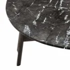 Kulatý konferenční stolek z mramoru a bukového dřeva vyrobený v Itálii - Daniela Viadurini