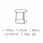 Kulatý konferenční stolek z MDF s kovovou strukturou vyrobený v Itálii - Aloe Viadurini