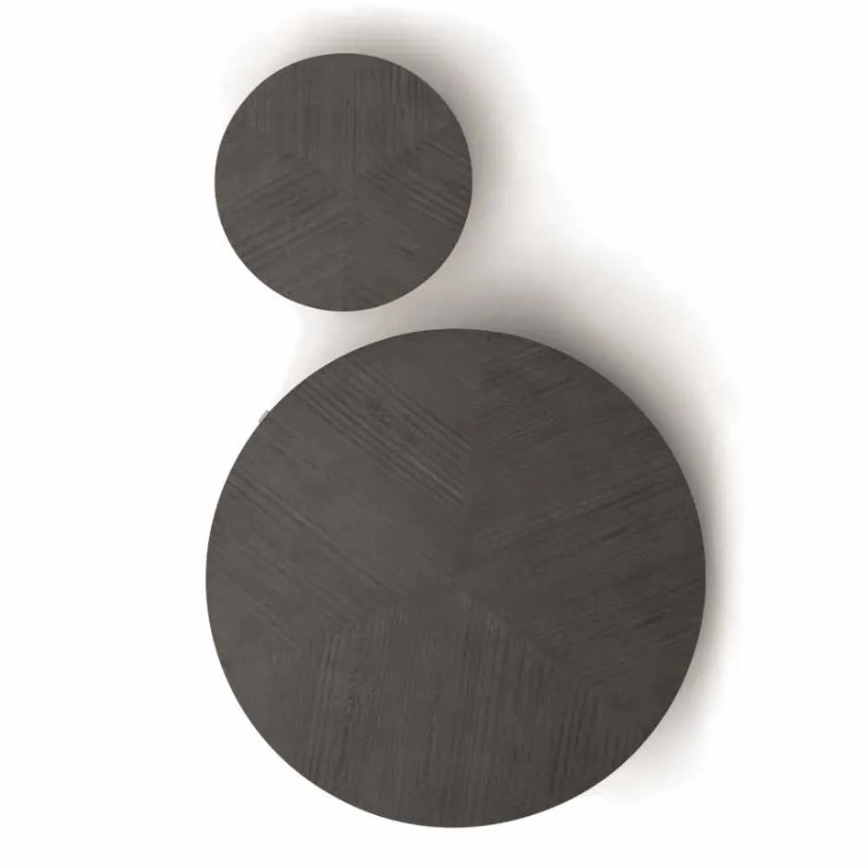 Kulatý konferenční stolek z MDF s kovovou strukturou vyrobený v Itálii - Aloe Viadurini