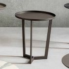 Luxusní kulatý konferenční stolek z lakovaného kovu vyrobený v Itálii - Mina Viadurini