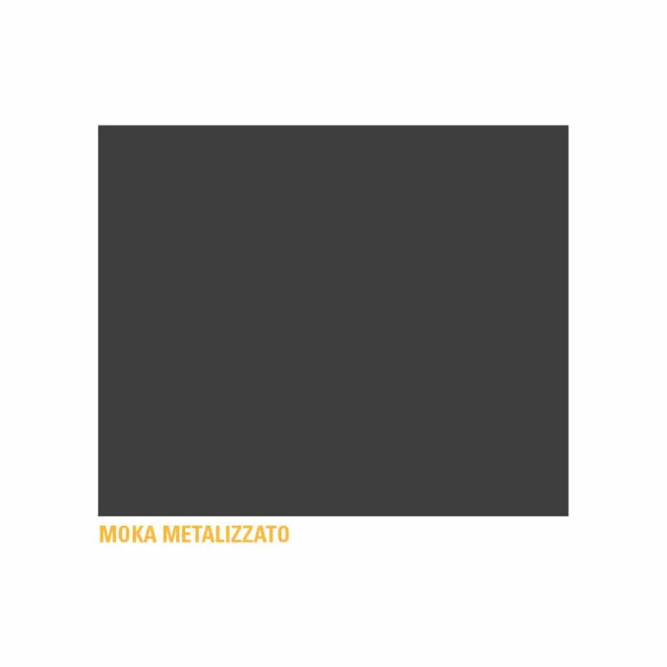 Luxusní kulatý konferenční stolek z lakovaného kovu vyrobený v Itálii - Mina Viadurini