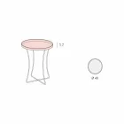 Luxusní kulatý konferenční stolek z lakovaného kovu vyrobený v Itálii - Mina Viadurini