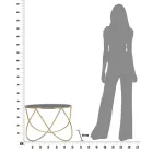 Kulatý konferenční stolek z černého skla a zlaté povrchové úpravy - Rebel Viadurini