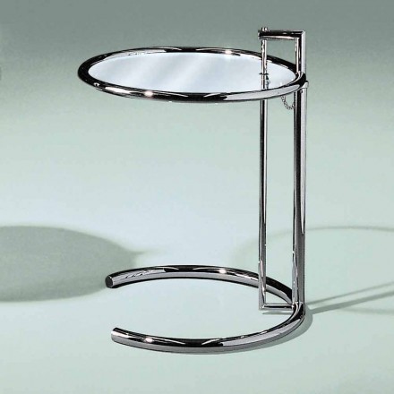 Kulatý konferenční stolek z tvrzeného skla a oceli vyrobený v Itálii - Lennon Viadurini