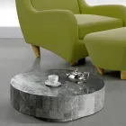 Moderní kulatý konferenční stolek z fosilního kamene - Vermont Viadurini