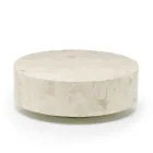 Moderní kulatý konferenční stolek z fosilního kamene - Vermont Viadurini