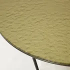 Kulatý konferenční stolek vyrobený ze skla a oceli vyrobený v Itálii - Paini Viadurini