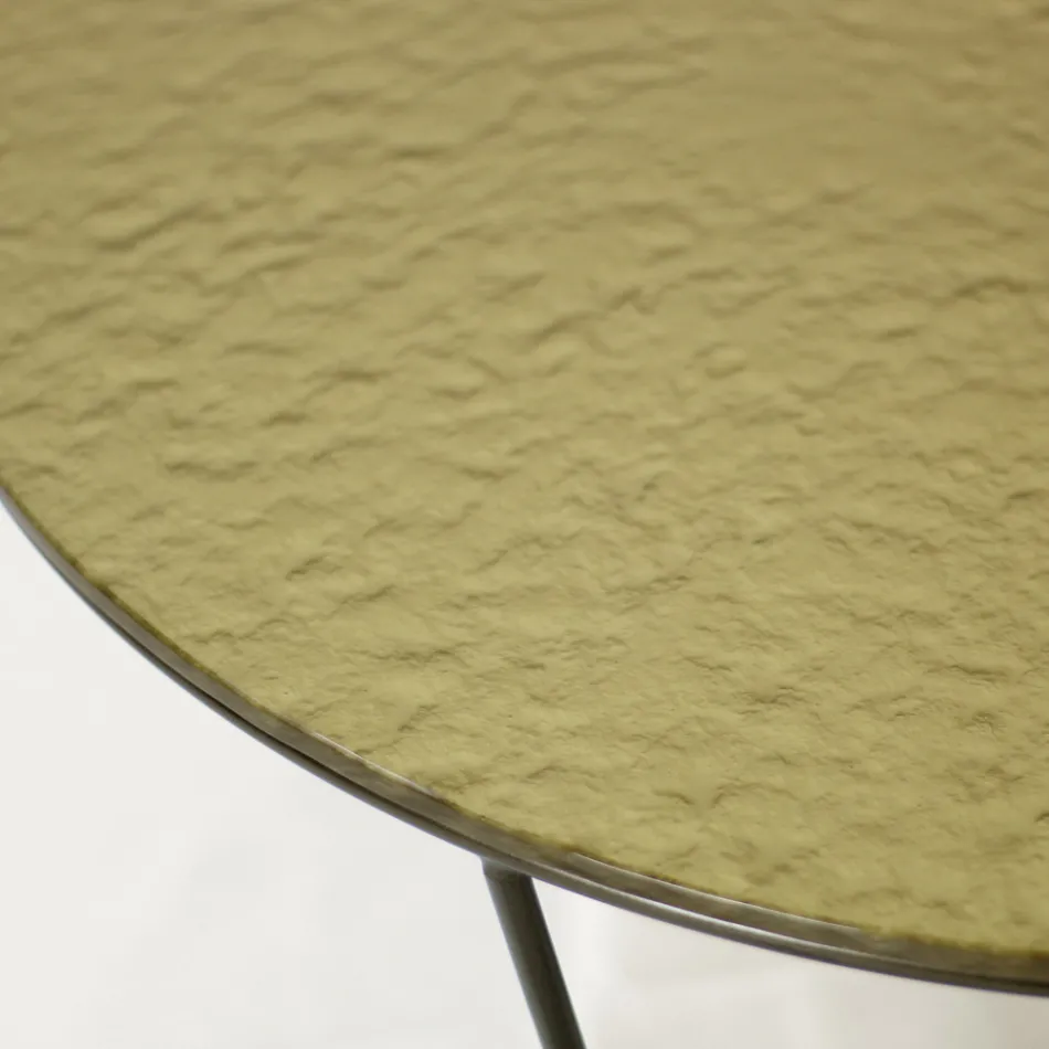 Kulatý konferenční stolek vyrobený ze skla a oceli vyrobený v Itálii - Paini Viadurini