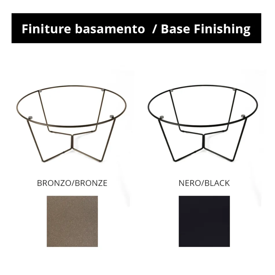 Kulatý konferenční stolek vyrobený ze skla a oceli vyrobený v Itálii - Paini Viadurini