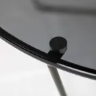 Kulatý konferenční stolek vyrobený ze skla a oceli vyrobený v Itálii - Paini Viadurini