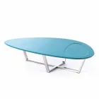 Moderní tvarovaný salonek ve formátu Mdf a Chrome Metal - Pimpa Viadurini