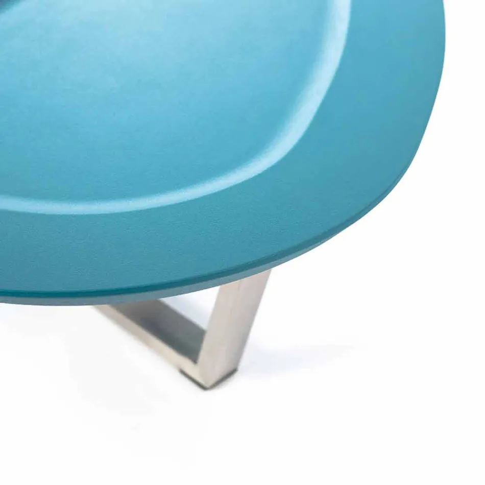 Moderní tvarovaný salonek ve formátu Mdf a Chrome Metal - Pimpa Viadurini