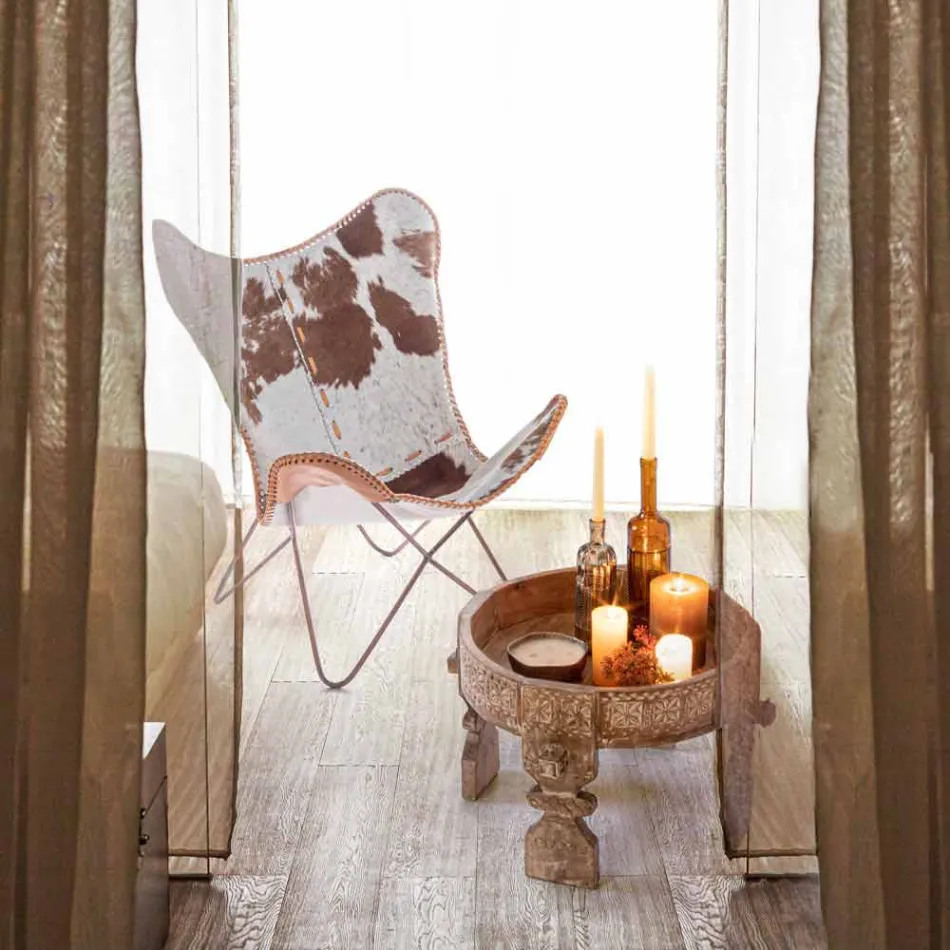 Konferenční stolek Homemotion v rustikálním stylu v mangovém dřevě - Sania Viadurini