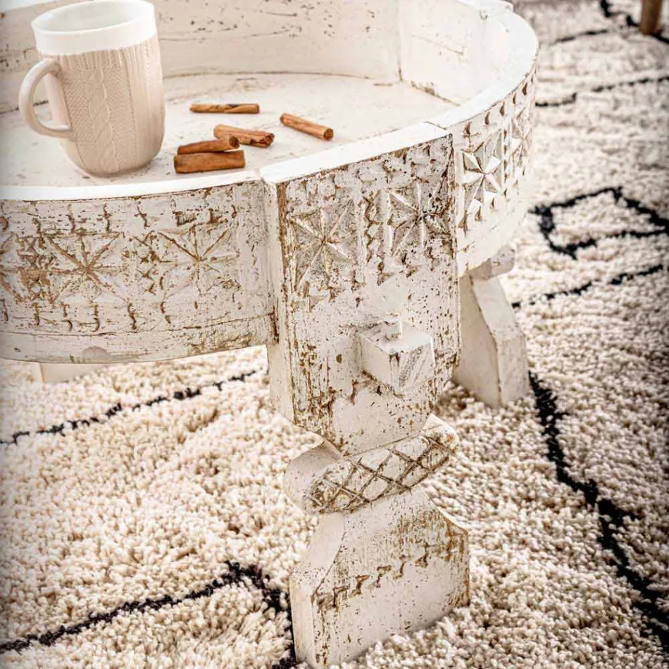 Konferenční stolek Homemotion v rustikálním stylu v mangovém dřevě - Sania Viadurini