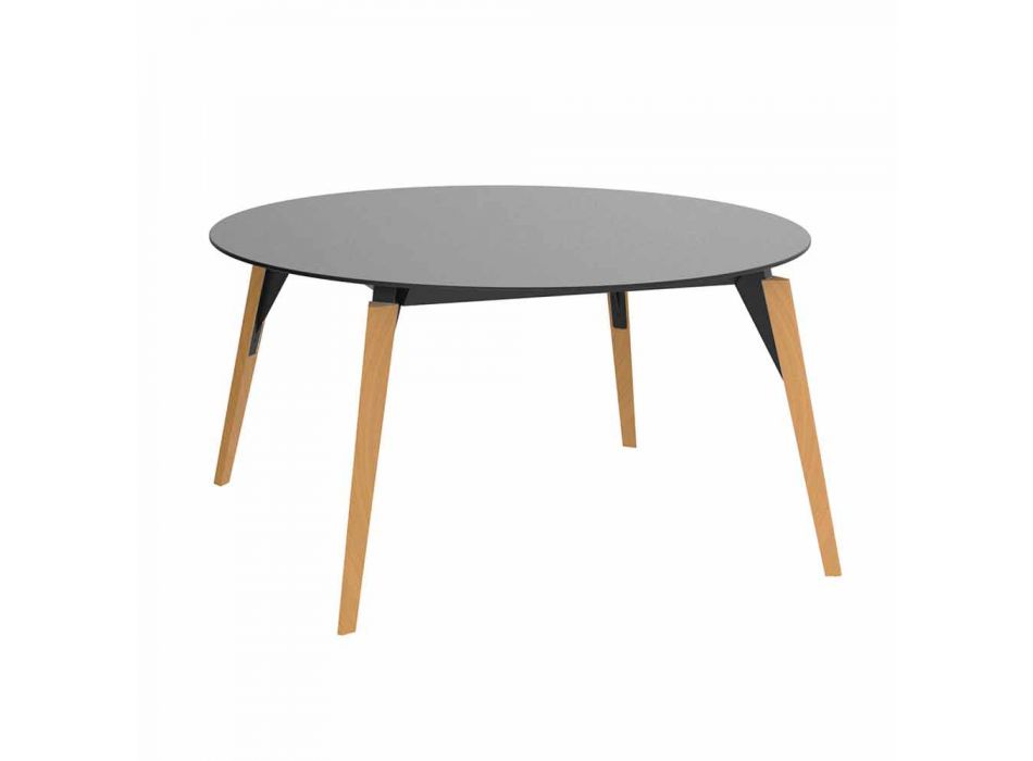 Kulatý dřevěný konferenční stolek a deska Hpl ve 2 velikostech - dřevo Faz od společnosti Vondom Viadurini