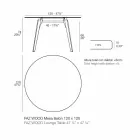 Kulatý dřevěný konferenční stolek a deska Hpl ve 2 velikostech - dřevo Faz od společnosti Vondom Viadurini