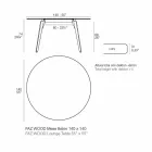 Kulatý dřevěný konferenční stolek a deska Hpl ve 2 velikostech - dřevo Faz od společnosti Vondom Viadurini