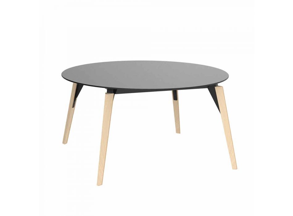 Kulatý dřevěný konferenční stolek a deska Hpl ve 2 velikostech - dřevo Faz od společnosti Vondom Viadurini